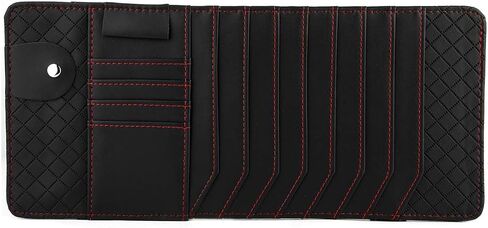 ZJchao Sun Visor Organizer, Multifunctional Sun Visor Organizer, CD Holder, PU Leather Disc Card Storage Bag, Organizers, Black for Men and in Saudi Arabia