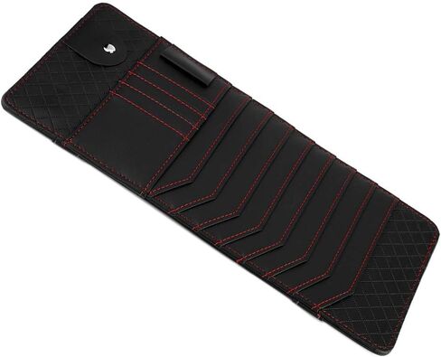 ZJchao Sun Visor Organizer, Multifunctional Sun Visor Organizer, CD Holder, PU Leather Disc Card Storage Bag, Organizers, Black for Men and in Saudi Arabia