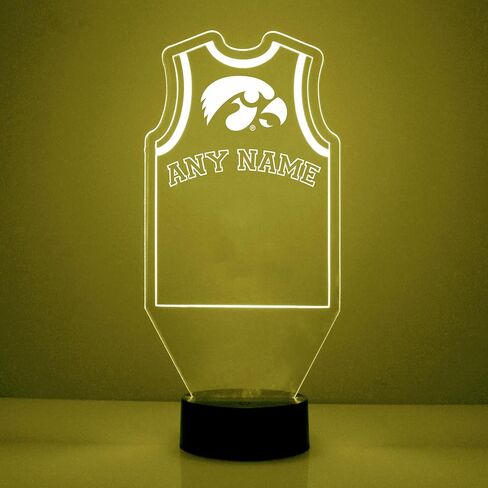 Custom Boise State University (BSU) Broncos Basketball Jersey LED Sign Night Light Lamp with Remote, Personalized Name, Text, Officially Licensed from The CLC by Mirror Magic Gifts, Made in The USA in Saudi Arabia