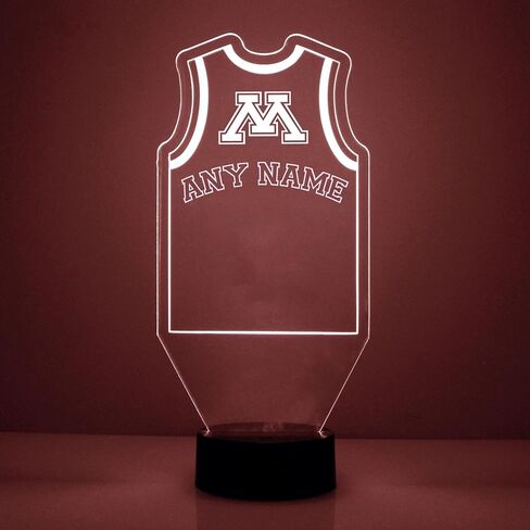 Custom Boise State University (BSU) Broncos Basketball Jersey LED Sign Night Light Lamp with Remote, Personalized Name, Text, Officially Licensed from The CLC by Mirror Magic Gifts, Made in The USA in Saudi Arabia