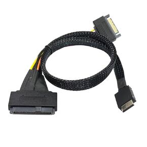 Oculink to U.2 Adapter Cable, SFF-8611 (4i) to SFF-8639 (U.2) PCIe 4.0 x4 NVMe SSD Cable, for PCIe 4.0/3.0 SSD Hard Drive Enclosure, Server, Workstation (80cm) in Kuwait
