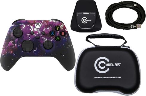 Custom Controllerzz Controller Bundle – Includes Custom Wireless Controller for Xbox Series X/S, Xbox One, PC & Braided USB-C Cable, Controller Stand, & Universal Protective Case in Saudi Arabia