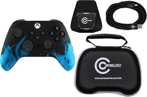 Custom Controllerzz Controller Bundle – Includes Custom Wireless Controller for Xbox Series X/S, Xbox One, PC & Braided USB-C Cable, Controller Stand, & Universal Protective Case in Saudi Arabia