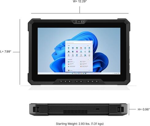Dell Latitude 7220 Rugged Extreme Tablet PC, 11.6" FHD, Core i7-8665U up to 4.80GHz vPro, Outdoor-Readable, 16GB RAM, 512GB SSD, USB-C, Dedicated GPS, Smart Card Reader, Webcam, Win 11 Pro (Renewed) in Saudi Arabia