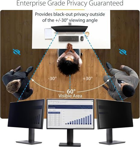 Computer Privacy Screen 27 Inch for 16:9 Widescreen Monitor, Removable Anti Blue Light Anti Glare Monitor Privacy Filter Shield in Saudi Arabia