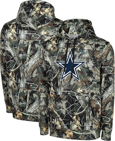 FOCO NFL Men's Official Sideline Hunter Camo Primary Logo Performance Pullover Hoodie Sweatshirt in Saudi Arabia