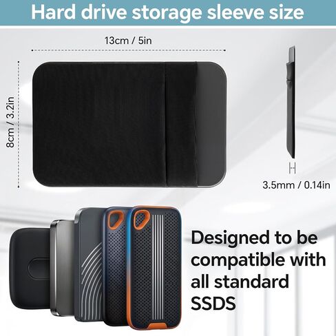 حزام كتف للكمبيوتر المحمول مع حقيبة تخزين SSD محمولة يمكن ارتداؤها وحامل كمبيوتر محمول يصل إلى 16 بوصة وأقراص للعمل والسفر والمكتب ودعم الوضعية in Kuwait