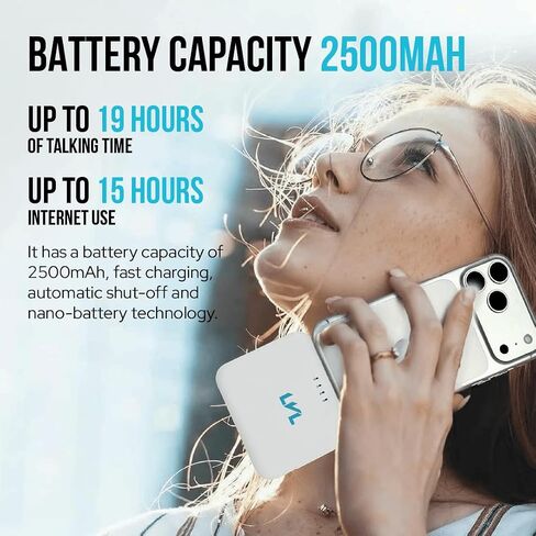 Spark Portable Charger for iPhone 17/16/15 USB C 2500mAh Power Bank with LED Indicators 2.4A Fast Charging Mini Portable Charger with Pass Through Technology LVL 25 (Black) in Saudi Arabia