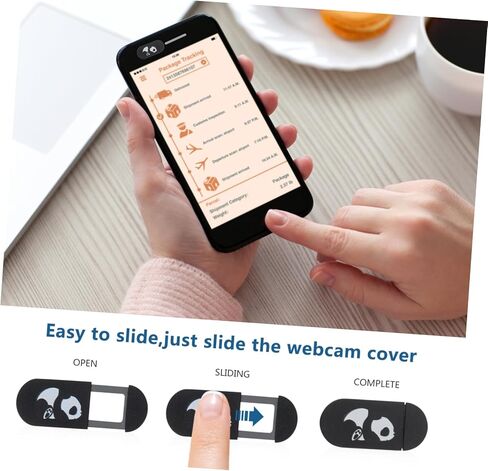 TEHAUX 6 قطع غطاء كاميرا ويب للخصوصية منزلق لأجهزة الكمبيوتر المحمولة رفيعة للغاية ومضادة للظهور تصميم الباندا اللطيف المتوافق مع الأجهزة اللوحية وأجهزة الكمبيوتر المكتبية in Kuwait