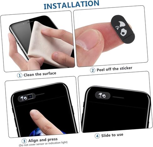 NUOBESTY 6Pcs Webcam Cover Slide Ultra Thin Privacy Protection for Laptop Tablet Simple Design to Unauthorized Access White Black Secure Your Online Privacy in Saudi Arabia
