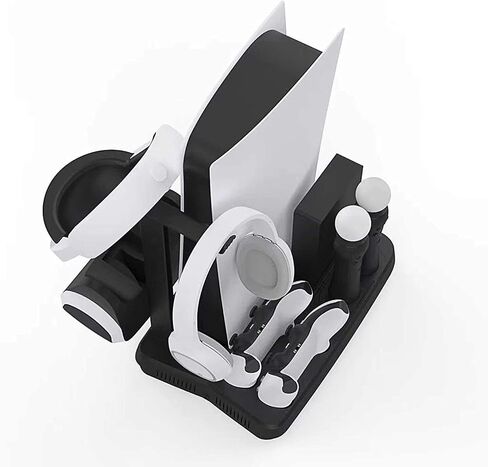 Charging Station for PS5 VR, PS VR Charging Display Stand - Showcase, Cool, Charge, and Display your PS5 VR - Playstation 5 Vertical Stand, Fan, Controller Charger and Hub in Saudi Arabia