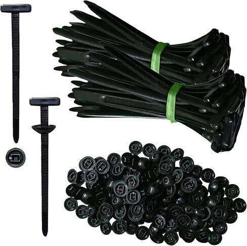New 100PCS Nylon Universal Cable Tie Buckle, Zip Ties Heavy Duty with Pin & Button Design, Car Daily Repair, Applicable Toengine Lower Guard Plates, Fender Linings, Fenders, Trunkclips (100PCS) in Saudi Arabia