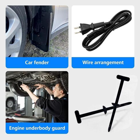 New 100PCS Nylon Universal Cable Tie Buckle, Zip Ties Heavy Duty with Pin & Button Design, Car Daily Repair, Applicable Toengine Lower Guard Plates, Fender Linings, Fenders, Trunkclips (100PCS) in Saudi Arabia