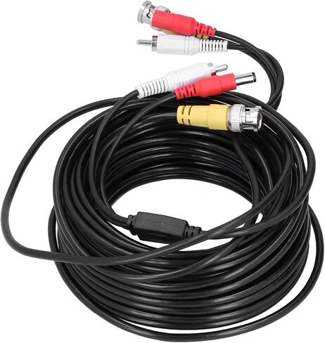 Portable CCTV Cable 3 in 1 Video Audio Power Cord BNC DC Connector for DVR Surveillance System (15m/49.2in) in Saudi Arabia