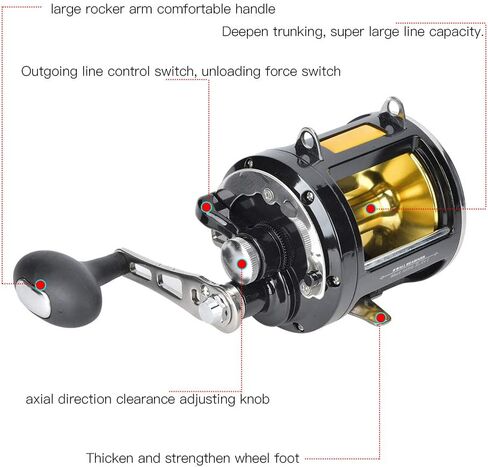 Metal Boat Iron Plate Trolling Fishing Reel High Strength Power Line Reel for Sea Fishing All Metal in Saudi Arabia