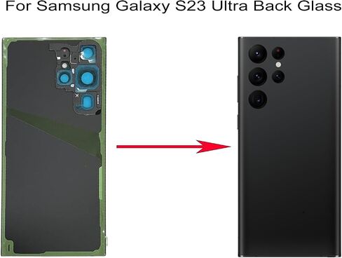 Galaxy S23 Ultra Green Back Glass Replacement for Samsung Galaxy S23 Ultra 5G Back Glass Cover with Pre-Installed Camera Lens and Adhesive + Repair Tool Kits Needle in Saudi Arabia