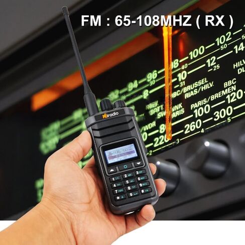 Y23UV-88 راديو هام متعدد الموجات 1024 قناة، بطارية 2000 مللي أمبير في الساعة، شحن من النوع C HF UHF VHF ثنائي النطاق مع استقبال AM USB LSB CW CB LW MW SW SSB (بدون هوائيات SW/MW) in Kuwait