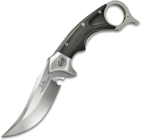 جيل هيبن قابل للطي منحني Karambit | شفرة من الفولاذ المقاوم للصدأ 3 3/8 بوصة 7Cr17 | فتحة محمل كروي | غطاء شفرة حاصل على براءة اختراع للاستخدام الآمن بطول كامل | مقبض G10 أسود مريح | مشبك جيب | إجمالي 8 1/8 بوصة in Kuwait