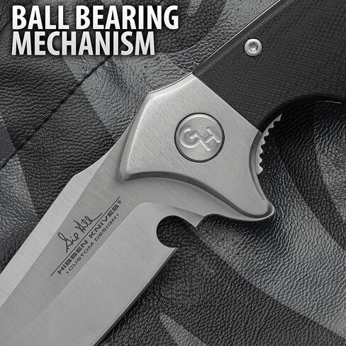 جيل هيبن قابل للطي منحني Karambit | شفرة من الفولاذ المقاوم للصدأ 3 3/8 بوصة 7Cr17 | فتحة محمل كروي | غطاء شفرة حاصل على براءة اختراع للاستخدام الآمن بطول كامل | مقبض G10 أسود مريح | مشبك جيب | إجمالي 8 1/8 بوصة in Kuwait