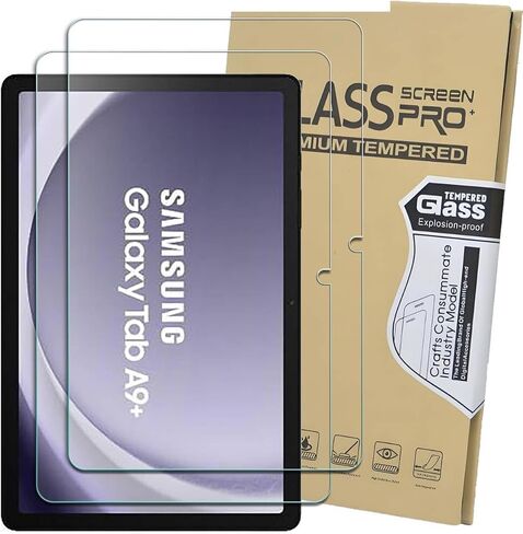 2 Pack Screen Protector for Samsung Galaxy Tab A9 Plus 11 Inch 2023, Samsung Tablet A9 Plus/ A9+ 11" 5G (SM-X210/X216/X218) Tempered Glass Screen Protector, HD Clear, S Pen Compatible, Case Friendly in Saudi Arabia