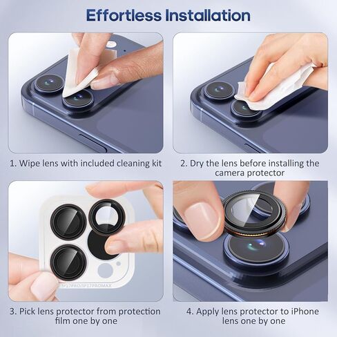 واقي عدسة الكاميرا Xfilm لهاتف iPhone 17 Pro / 17 Pro Max Bling، حلقة فتحة معدنية فردية مع صلابة 9H، واقي شاشة كاميرا مقاوم للخدش، ملحقات أنيقة، مناسب للحافظة (برتقالي) in Kuwait