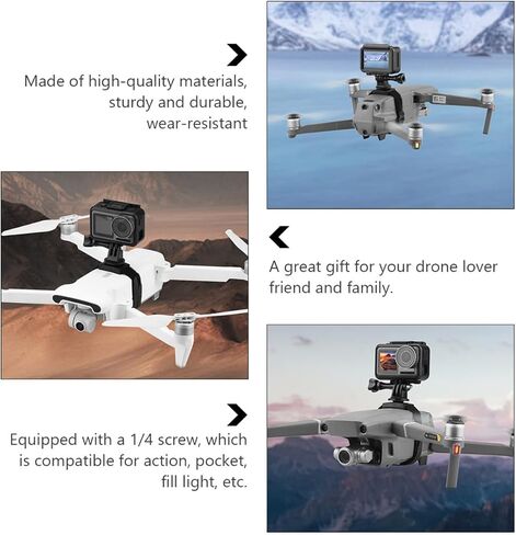 Drone Camera Extension Bracket with Anti-Skid Rubber Pad and Double-Sided Tape Compatible with Mini Pro Quick Installation Screw Mount Adapter in Saudi Arabia