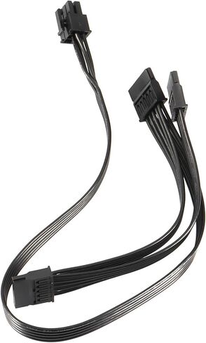 L02-2Pcs 6 دبوس إلى 3X SATA سائق كابل الطاقة ل E/VGA 650 750 850 1000 1600 2000 G2 G3 P2 T2 in Saudi Arabia