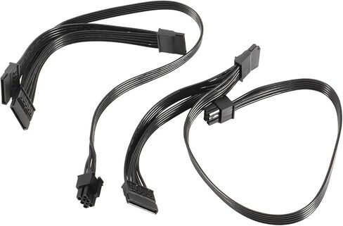 L02-2Pcs 6 دبوس إلى 3X SATA سائق كابل الطاقة ل E/VGA 650 750 850 1000 1600 2000 G2 G3 P2 T2 in Saudi Arabia