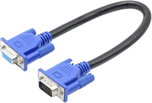 0.25m HD 15Pin V/GA D-Sub Short Video Cable Male to Male M/M Male to Female and Female to Female for Computer M>oni>tor TV(50cm,Male to Female) in Saudi Arabia