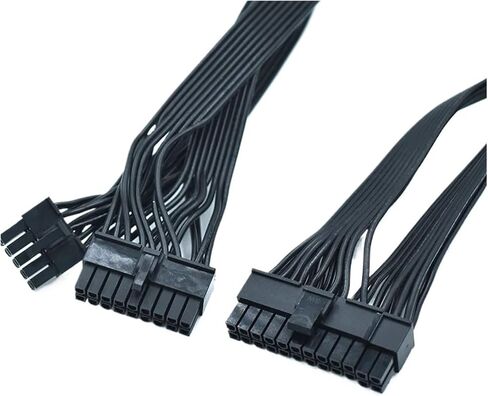 10Pin+18Pin to 24Pin 18AWG Black Flat Modular Power Cable for E/VGA G+ G2 G3 P2 T2 Series PSU in Saudi Arabia