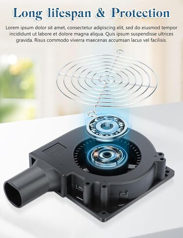 IP67 120mm x 32mm 12v DC Cooling Blower Fan Dual Ball Bearing 2pin Brushless Motor High Airflow for Ventilation Inflatable Replacement, Amp, BBQ in Saudi Arabia