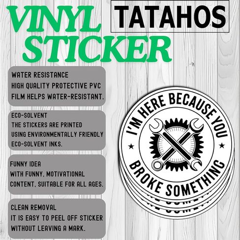 (3 قطع) ملصقات أنا هنا لأنك كسرت شيئًا مضحكًا، اقتباس ساخر مضحك، هدايا ملهمة تحفيزية، شارات فينيل مقاومة للماء لزجاجة مياه كيندل، ممتص الصدمات، قبعة صلبة للهاتف المحمول، 3 بوصات in Kuwait