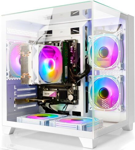LXZ Desktop PC Computer Ryzen 5-5600GT 8 core 3.6GHz, 16G DDR4 RAM, 1TB NVME SSD, Tower Computer with Wi-Fi & 400W Power Supply for Working, Home and Office in Saudi Arabia