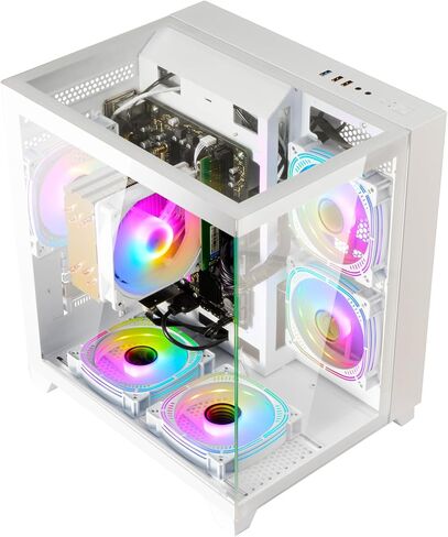 LXZ Desktop PC Computer Ryzen 5-5600GT 8 core 3.6GHz, 16G DDR4 RAM, 1TB NVME SSD, Tower Computer with Wi-Fi & 400W Power Supply for Working, Home and Office in Saudi Arabia