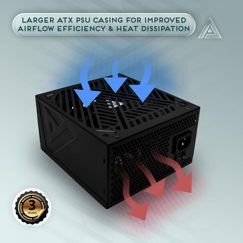 Apevia ATX-SL650W Soul 650W Fully Modular, ATX Active PFC, DC to DC Converter Design, 140mm Silent Fan, RoHS Compliance, Gaming Power Supply in Saudi Arabia