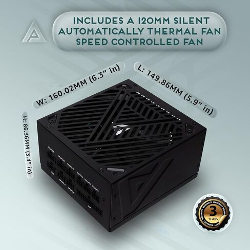 Apevia ATX-SL650W Soul 650W Fully Modular, ATX Active PFC, DC to DC Converter Design, 140mm Silent Fan, RoHS Compliance, Gaming Power Supply in Saudi Arabia