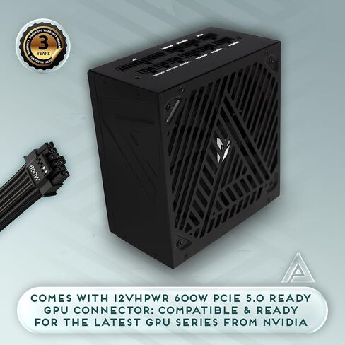 Apevia ATX-SL650W Soul 650W Fully Modular, ATX Active PFC, DC to DC Converter Design, 140mm Silent Fan, RoHS Compliance, Gaming Power Supply in Saudi Arabia