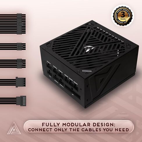 Apevia ATX-SL750W Soul 750W وحدات كاملة، ATX Active PFC، تصميم محول DC إلى DC، مروحة صامتة 140 مم، توافق RoHS، مزود طاقة للألعاب in Saudi Arabia
