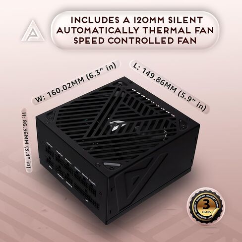 Apevia ATX-SL750W Soul 750W وحدات كاملة، ATX Active PFC، تصميم محول DC إلى DC، مروحة صامتة 140 مم، توافق RoHS، مزود طاقة للألعاب in Saudi Arabia