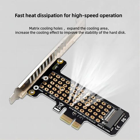 بطاقة توسيع محول M.2 NVME إلى PCIe X1، 32 جيجابت في الثانية، تدعم PCIe 4.0(X1/X2/X8/X16)، متوافقة مع الإصدارات السابقة PCIe 3.0، (2230/2242/2260/2280) محركات الأقراص الصلبة لبروتوكول M.2 NVME، لنظام التشغيل Windows وMac وLinux. in Kuwait