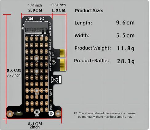بطاقة توسيع محول M.2 NVME إلى PCIe X1، 32 جيجابت في الثانية، تدعم PCIe 4.0(X1/X2/X8/X16)، متوافقة مع الإصدارات السابقة PCIe 3.0، (2230/2242/2260/2280) محركات الأقراص الصلبة لبروتوكول M.2 NVME، لنظام التشغيل Windows وMac وLinux. in Kuwait