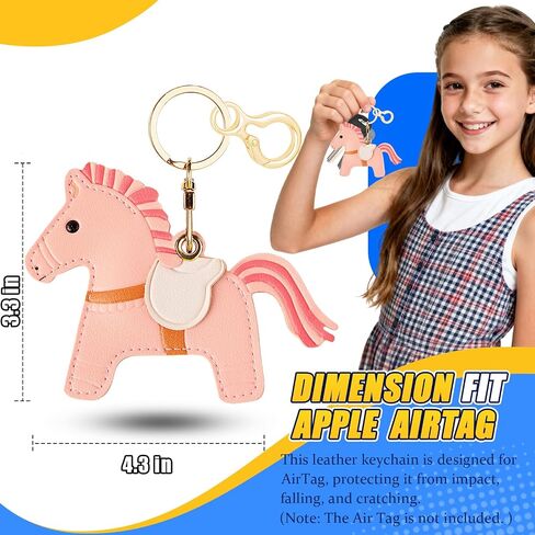سلسلة مفاتيح جلدية لعلامة Airtag، حامل سلسلة مفاتيح واقٍ لطيف متوافق مع علامة Apple Air Tag، غطاء حافظة لتعقب عناصر GPS للمفاتيح والحقائب والحيوانات الأليفة والأمتعة (ورقة) in Kuwait