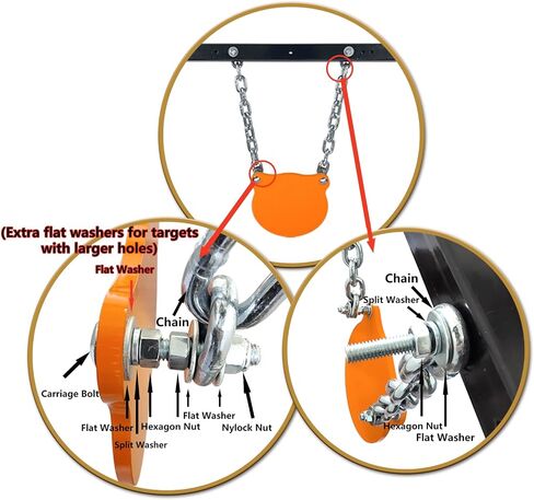 Highwild Target Mounting Kit AR500 Gong Targets Hanging Chain & Straps in Saudi Arabia