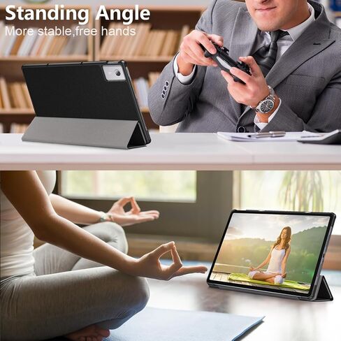 حافظة لجهاز Lenovo Idea Tab Plus 12.1 بوصة، حافظة قابلة للطي رفيعة للغاية من جلد البولي يوريثان مع خاصية التنبيه/النوم التلقائي لجهاز Lenovo Xiaoxin Pad 12.1 (2025) 12.1 بوصة، أزرق داكن in Kuwait