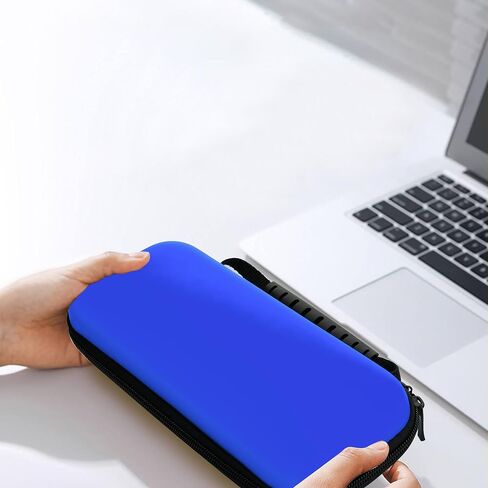 حقيبة حمل FANPL لجهاز Nintendo Switch Lite، حزمة ملحقات السفر المحمولة مع حقيبة تخزين Blue Switch Lite، غلاف جلدي شفاف واقٍ، واقي شاشة و10 أغطية لمقبض الإبهام in Kuwait