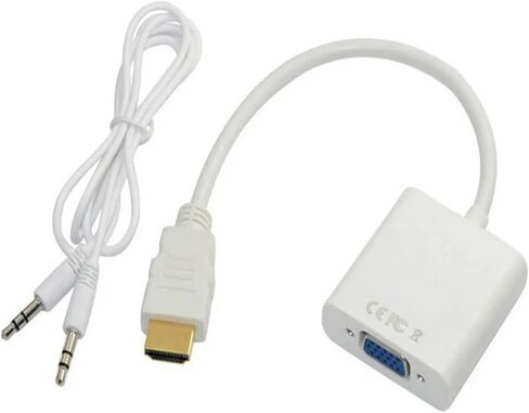 30 قطعة HDMI-متوافقة مع سلك محول V/GA ​​مع منفذ (أسود) in Kuwait