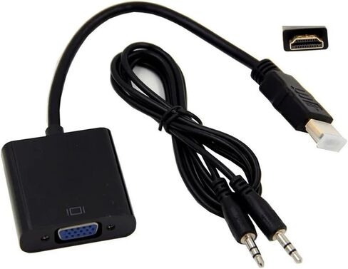 30 قطعة HDMI-متوافقة مع سلك محول V/GA ​​مع منفذ (أسود) in Kuwait