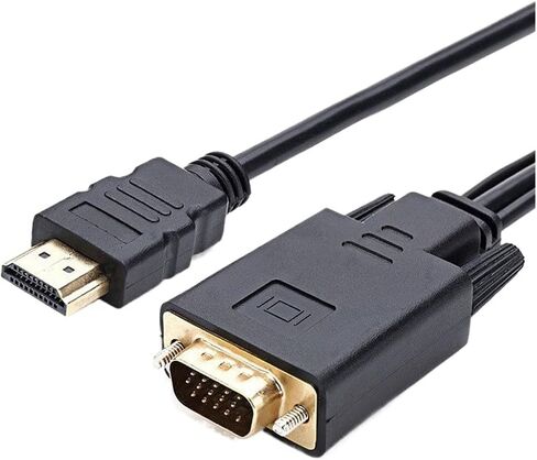HDMI-متوافق مع محول V/GA ​​إلى سلك محول الخط 1.8 متر FHD 1920 * 1080P لجهاز الكمبيوتر المكتبي TV M>oni>tor جهاز عرض (1.8 متر) in Saudi Arabia