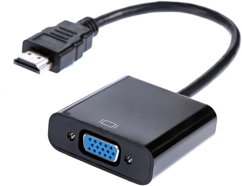 HD 1080P HDMI-compatibe to V/GA Cord Converter with Power Supply Male to Female Adapter for PC TV Tablet(with Audio) in Saudi Arabia
