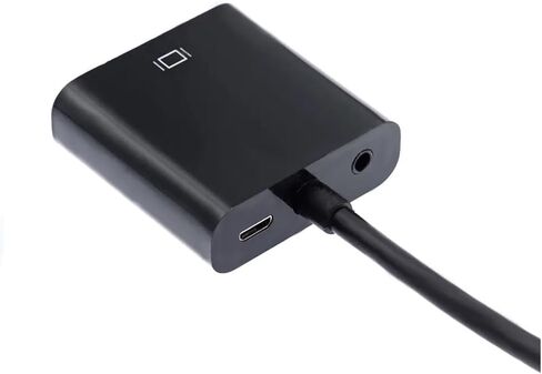 HD 1080P HDMI-compatibe to V/GA Cord Converter with Power Supply Male to Female Adapter for PC TV Tablet(with Audio) in Saudi Arabia